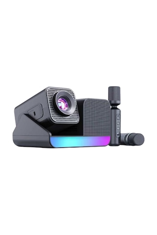 Hepu Hp-sp01 3 Ü 1 Arada Ev Sineması & Karaoke Projeksiyon 2 Mikrofon + Hoparlör Entegre