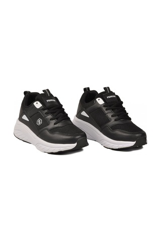Ayakmod Siyah Beyaz Fileli Hafif Unisex Spor Ayakkabı 2105 Z Siyah - Beyaz