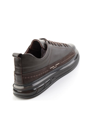Bambi Kahve Hakiki Deri Erkek Sneaker E01080226343