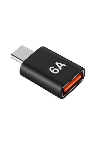 Schitec 6a Usba To Type-c Dönüştürücü Adaptör Hızlı Şarj & Veri Aktarım Adaptörü J624 Siyah