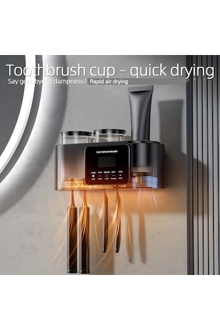 Fastbuy Akıllı Diş Fırçası Tutucu Ağız Bardağı Seti - Beyaz Uv Sterilizasyon Beyaz