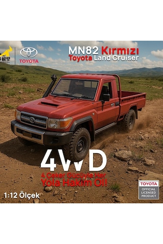 Mn Model Mn82 1/12 Toyota Land Cruiser Lc79 4wd Rc Model Crawler Offroad Uzaktan Kumandalı Araba Truck Rtr Lisanslı Kırmızı+dahili Işık Seti Mn-82 Mnmodel/mn82-red
