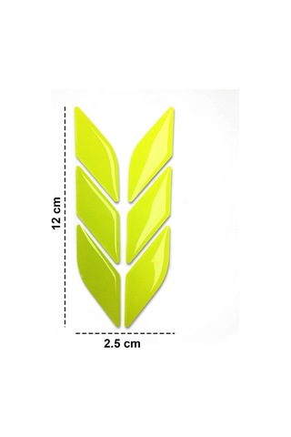 Motosiklet Neon Sarı 3D Sticker