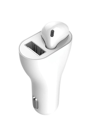 Mf Product Jettpower 0180 Araç Şarjı & Mono Bluetooth Kulaklık Beyaz