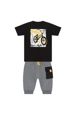 Denokids Mshb&g Bisiklet Erkek Çocuk T-shirt Kapri Şort Takım Çok Renkli