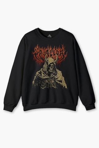 So Cool Cavalera Metal Music Sepultra Sweatshirt Guitar Drum Rock Sepultura Gitar Siyah Baskılı Sweat Siyah