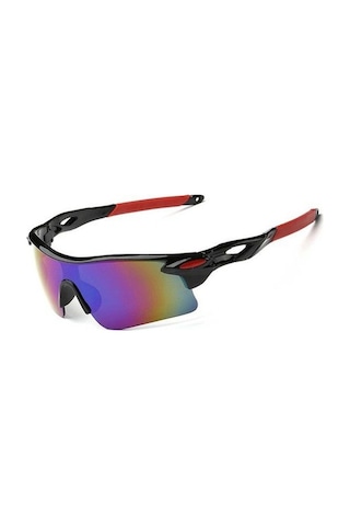 Siyah Uv400 Windproof Outdoor Bisiklet Güneş Gözlüğü Gözlük
