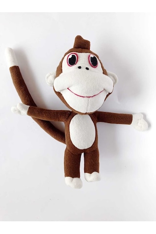Joytoytr Peluş Tatlı Maymun Oyuncak 30 Cm Maymuncuk Oyun Arkadaşı Yerli Üretim Kahverengi
