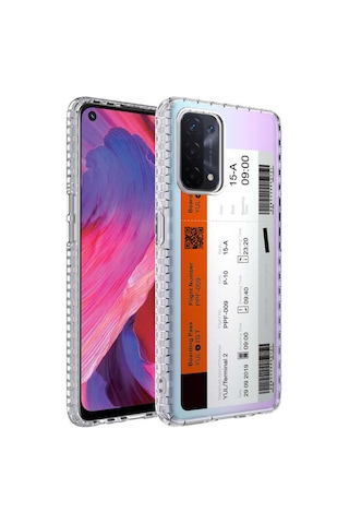 Oppo A74 Kılıf Airbag Kenarlı Renkli Desenli Silikon A++ Kalite Kapak