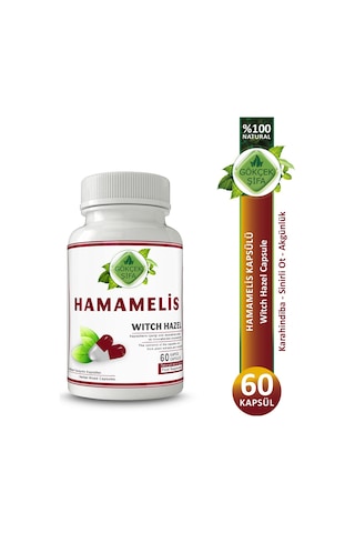 Gökçek Şifa 1000 MG Hamamelis (Witch Hazel Capsule) 60 Kapsül