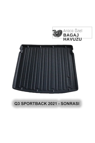 Audı Q3 Sportback 2021 + Araca Özel 3d Bagaj Havuzu