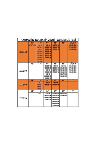 Zincir grup: 12 / ZIXB120