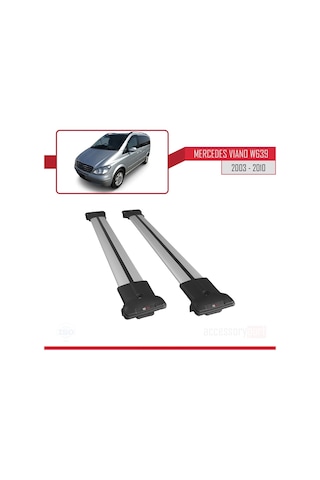 Mercedes Viano 2003-2010 Arası Fly Model Ara Atkı Tavan Barı Gri