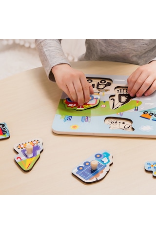 Classic World Ahşap Trafik Yapboz