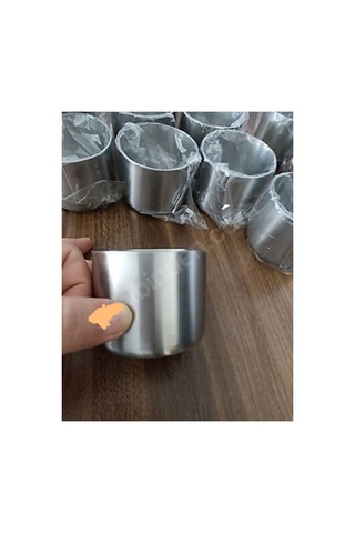 6 Adet Stik Stick Şekerlik Kafe Lokanta Restorant Paslanmaz Şekerlik Bej