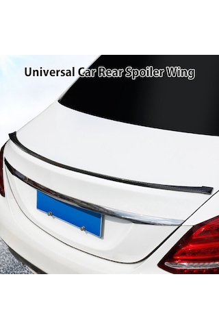 Wezone Evrensel Araç Spoiler - Karbon Fiber Desenli, Mat Siyah, 150x3.5 Cm Boyutunda