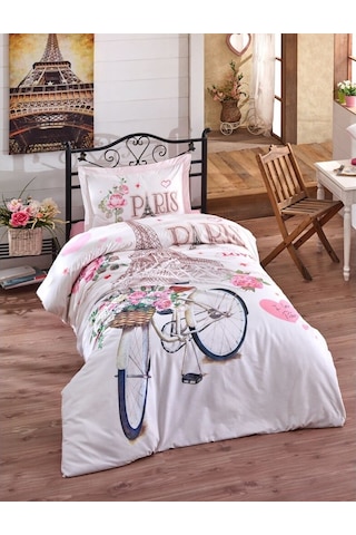 Clasy Tek Kişilik Ranforce Nevresim Takımı Paris Love (236967533)
