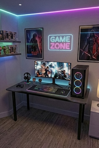 100 Antrasit Oyun Çalışma Masası Gaming Masa Ofis Masası 9110 Antrasit