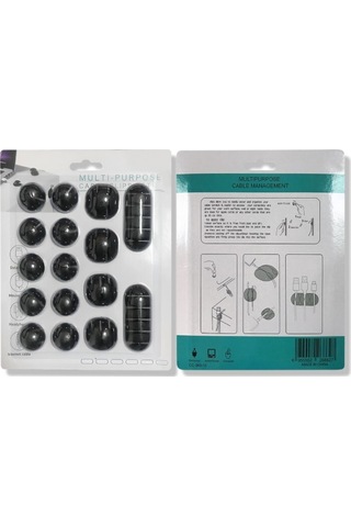 Larimar Kablo Düzenleyici Set 16 Parça - 9087184602115lmr Çok Renkli