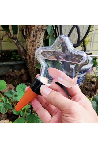 Reedark Otomatik Sulama Plastik Bardak Şeklinde Saksı 2 Adet: 200ml Sevgi & Yıldız Desenli, Masa/pencere Üstü