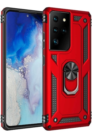 Rba Aksesuar Galaxy Uyumlu S21 Ultra Kılıf Rba Vega Kapak - Mavi Mavi