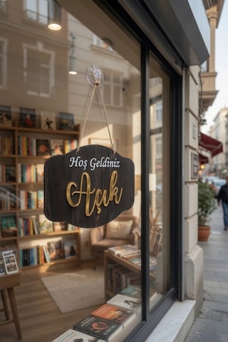 Pleksi Yazılı Modern Açık-kapalı Tabelası -rebap