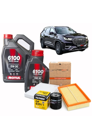 Chery Tiggo 8 Pro 1.6 Tgdı Yağ Bakım Seti 5l. Motul + Filtreler -