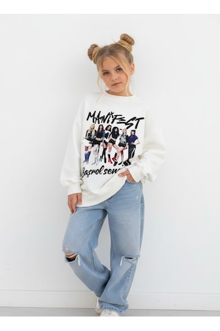 Seabubbles Manifest Kız Çocuk Sweatshirt BEYAZ