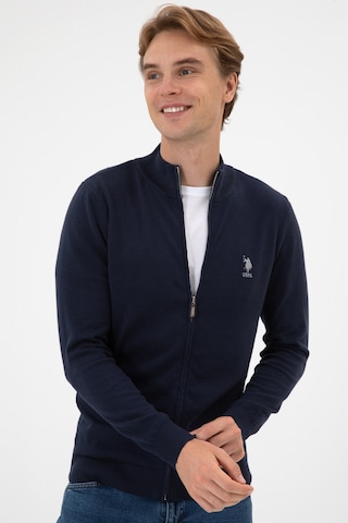 U.S. Polo Assn. Erkek Slim Fit Lacivert Triko Hırka 50313684-VR033