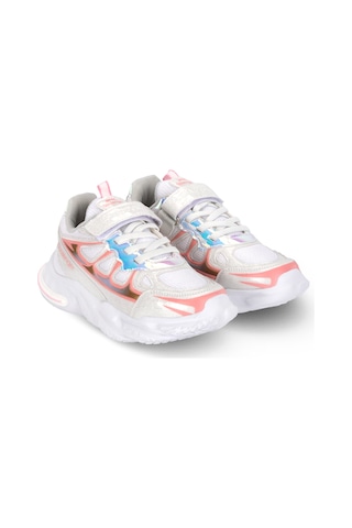 Slazenger Kufa I Kız Çocuk Cırt Cırtlı Beyaz / Pembe Günlük Spor Ayakkabısı Beyaz - Pembe