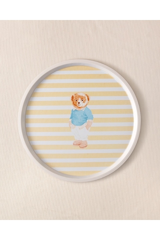 Madame Coco Philip Bear Yuvarlak Tepsi 1kteps199436x36x1,5 Cm-sarı