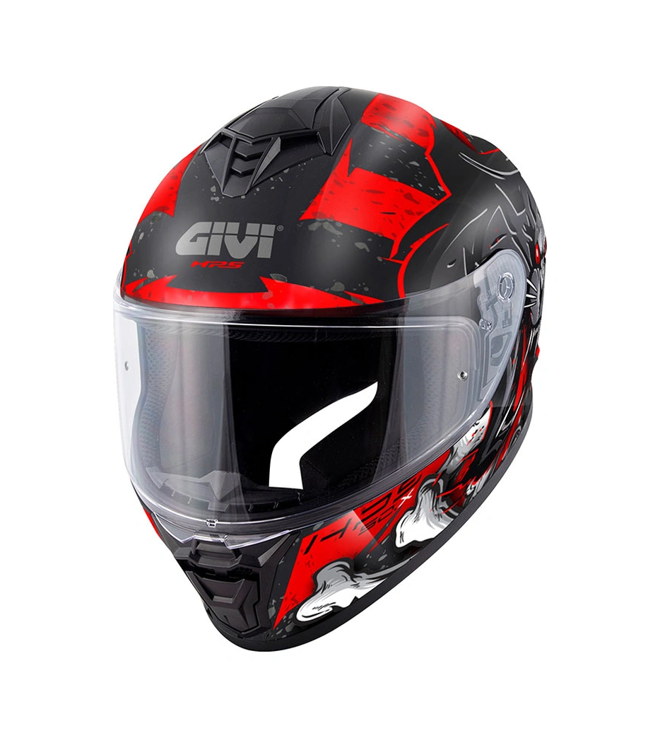 Gıvı 50.x Wıld Mat Siyah Kırmızı Kask