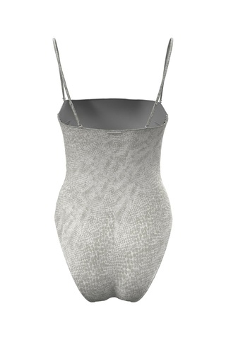 Calvin Klein Kadın Straplez Gri Tek Parça Mayo-13391 Gri