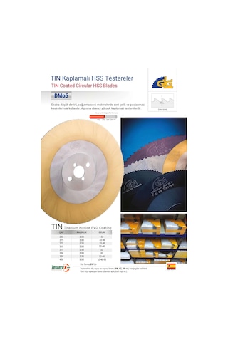 Glg 275x2x32mm Bw Diş Tın Kaplamalı - Hss Daire Testere Bıçağı Demir Alaşımlı Metal Kesimi