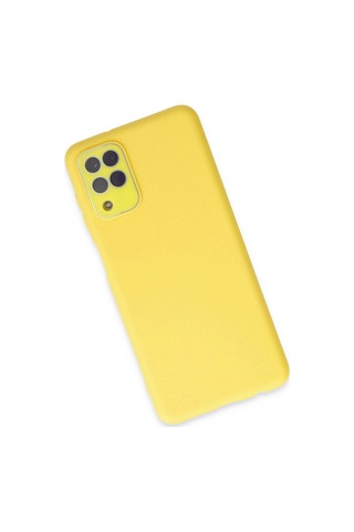 Cosmotex Newface Samsung Galaxy Uyumlu A22 Kılıf Lansman Glass Kapak - Sarı
