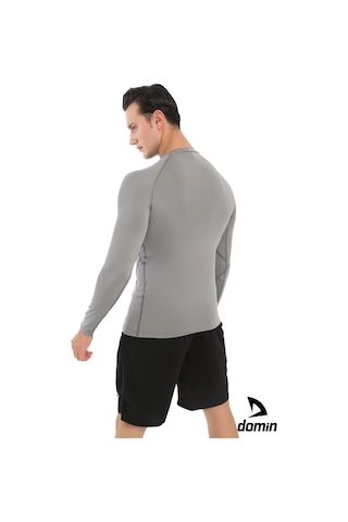Hnc Sport Erkek Uzun Kol Compression Fitness Gym Body Tshirt Gri