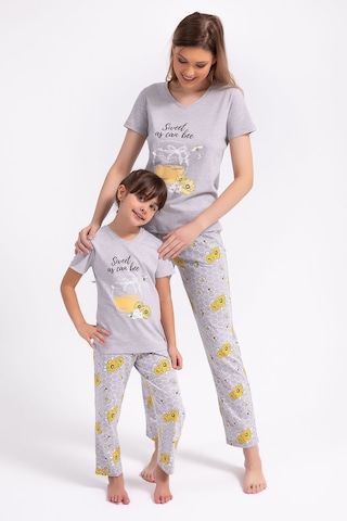 Rolypoly Sweet As Can Bee Grimelanj Kadın Pijama Takımı 5274-29140 Gri