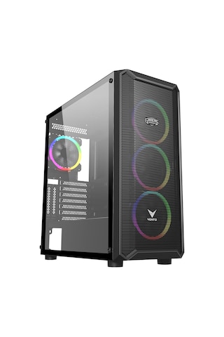Gamers Arena Vento VG16AL Rgb E-Atx Oyuncu Bilgisayar Kasa Siyah