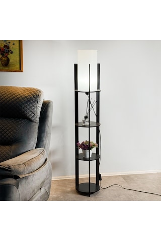 Lambader Aydınlatma Raflı Lambader Çok Amaçlı Raf 1127