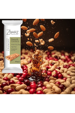 Crunchy Turna Yemişli Yer Fıstıklı Protein Bar 12 Li