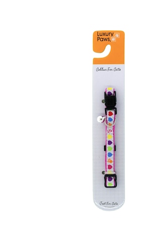Luxury Paws Kedi Boyun Tasması Desenli Kalpli 10mm-30CM