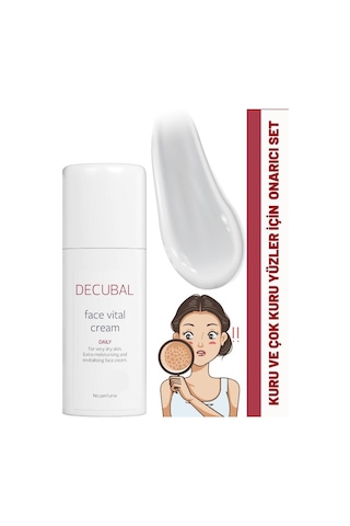 Decubal Basic Klinik Nemlendirici Krem 250 ML + Face Vital Kuru ve Hassas Ciltler İçin Ekstra Besleyici Krem 50 ML