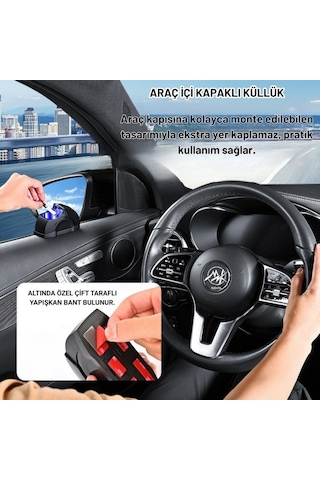 Polham Araç İçi Cam Kenarı Küllük, Kapaklı Kül Dağılma Ve Koku Önleyici Küllük, Araç Kapı Küllüğü