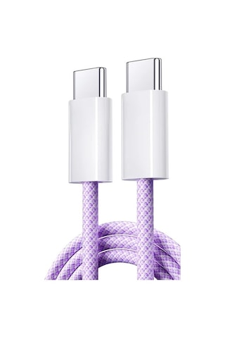 Usb C-kabel För İphone 15 Pro Max İpad Pd 65w 45w 25w Turboladdningskabel Typ C Snabbladdare För Samsung S23 S22 Lila Purple 2m