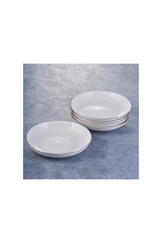 20 Cm Porselen Çukur Tabak Açık Gri