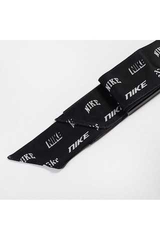 Nike Dri Fit Head Tie Bandana Tenisçi Kafa Bandı Nike Desenli Siyah