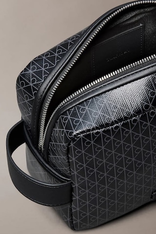 Calvin Klein Erkek Monogram Desenli Aksesuar Çantası - Siyah Black