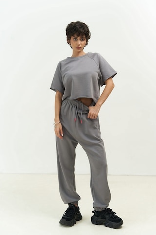 Mai Collection Mai Studios Co. Vero Duman Crop Eşofman Takım Füme