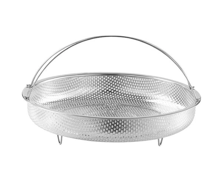 Xiyyadms 304 Paslanmaz Çelik Evrensel Kullanimli Dairesel Buhar Tepsisi - Buhar Tutucu Ve Süzgeç Fonksiyonu 25.5cm Çok Renkli