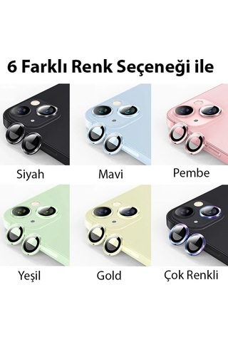 Ally iPhone Uyumlu 15/15 Plus Tempered Kamera Lens Koruma Camı- 5775